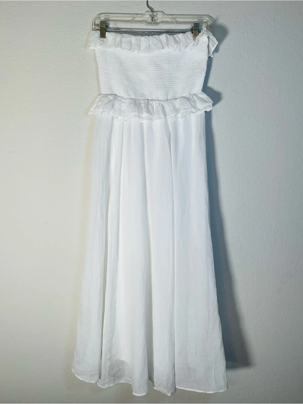J. Crew NWT Ravenna Dress Size XS Maxi Ramie White